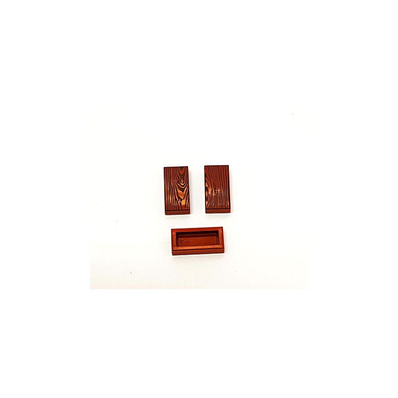 Wood tile 1x2 (reddish brown colour)