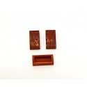 Wood tile 1x2 (reddish brown colour)