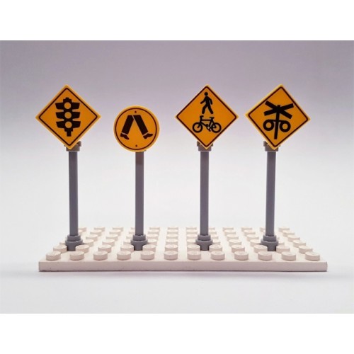 LEGO Custom Printed Crossing Road Signs