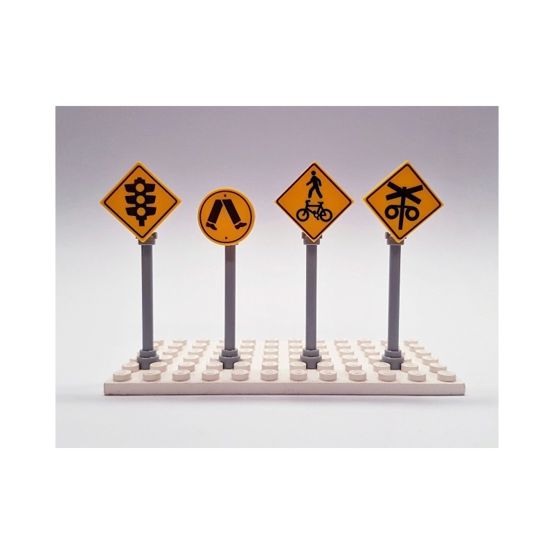 LEGO Custom Printed Crossing Road Signs