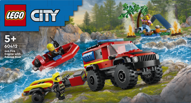 4x4 Fire Truck with Rescue Boat