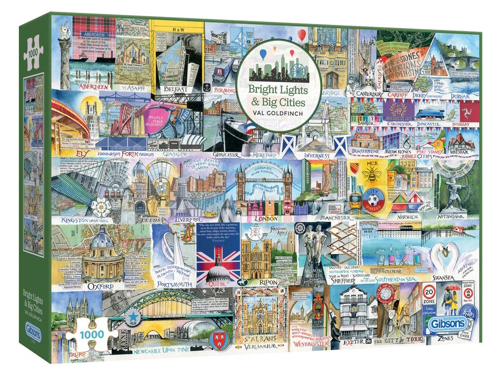 Bright Lights and Big Cities Gibsons 1000pc Puzzle