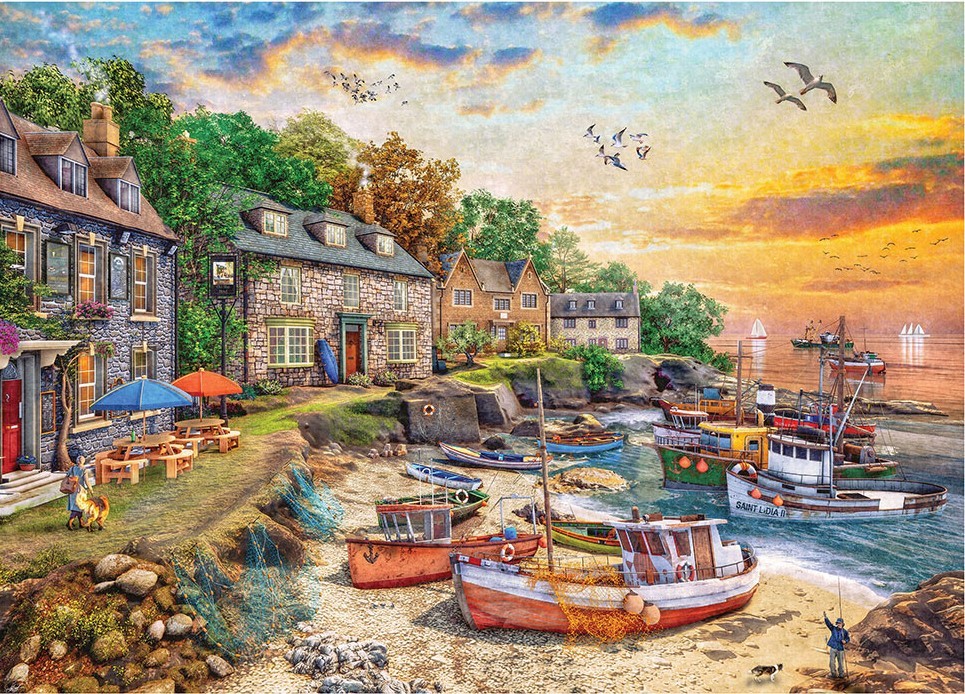 Cobblestone Corner - 'English Harbour' Holdson 1000 piece puzzle