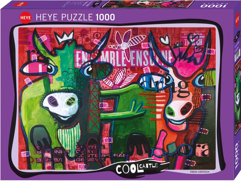 Cool Cattle Striped Cows 1000pc Heye Puzzle
