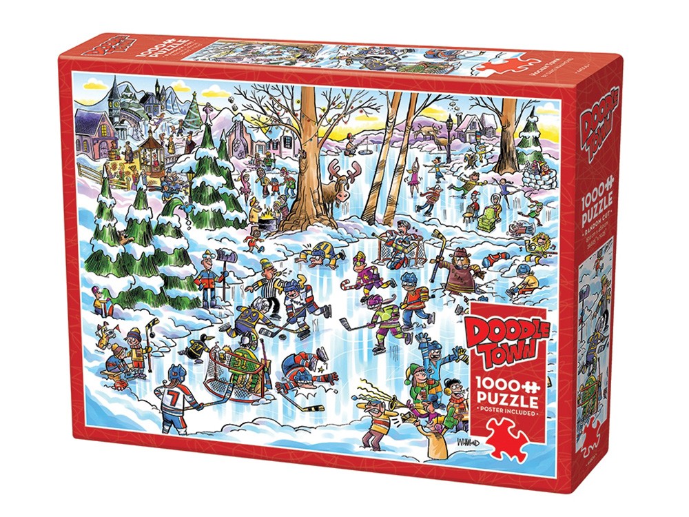 Doodletown - Hockey Town - Cobble Hill 1000pc Puzzle