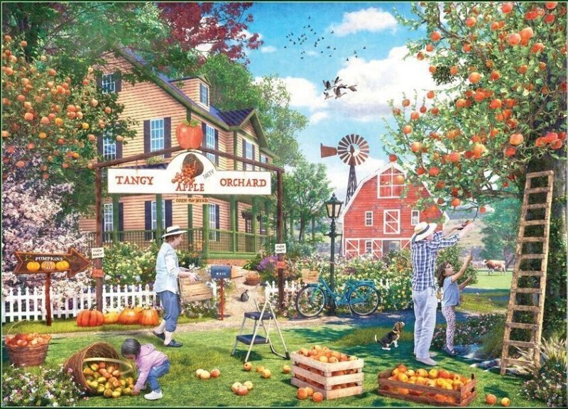 Farm & Country - Collecting Apples Holdson 1000 piece puzzle