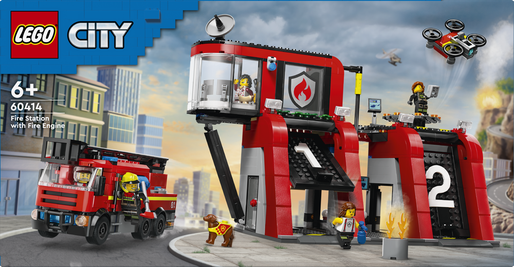 Fire Station with Fire Truck