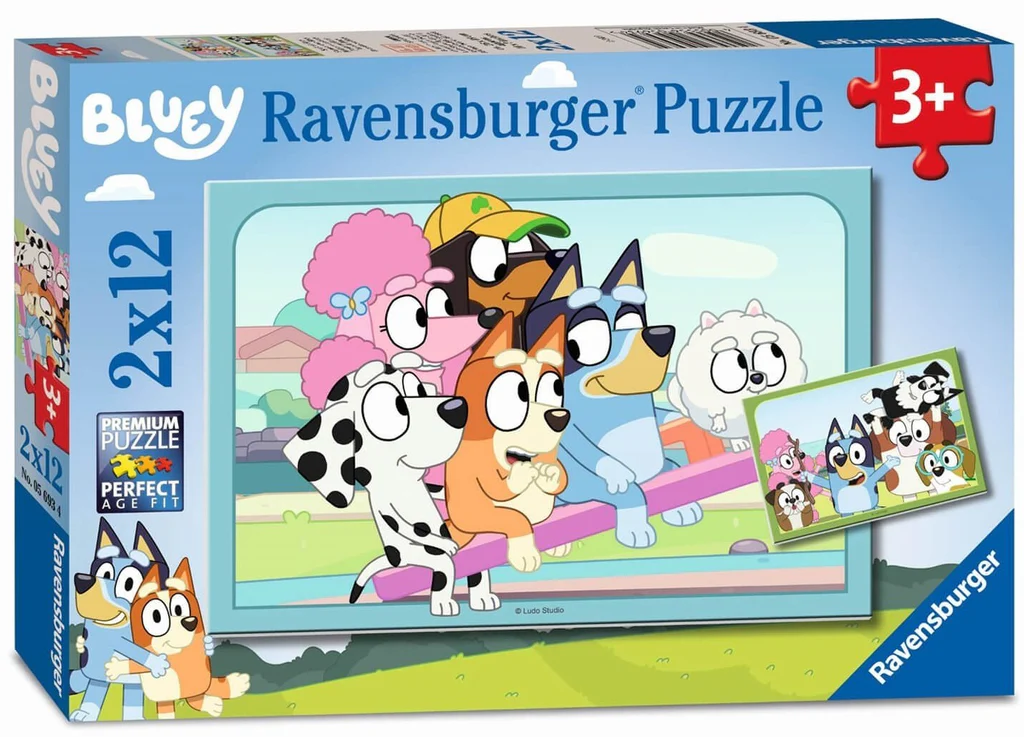 Fun with Bluey Ravensburger 2x12 piece puzzle