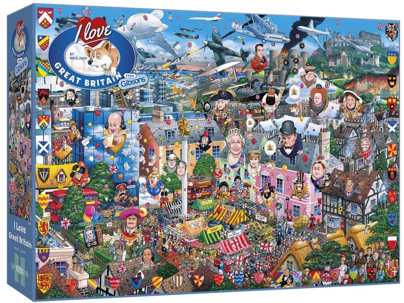 I Love Great Britain Gibsons 1000pc Puzzle