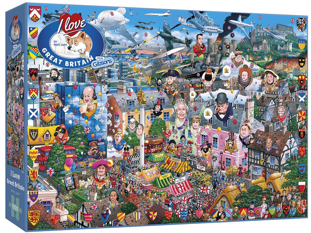 I Love Great Britain Gibsons 1000pc Puzzle