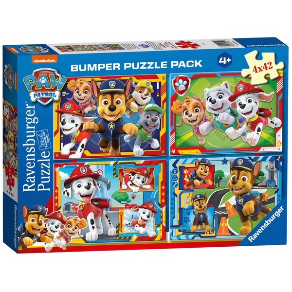 Paw Patrol 4x42 piece Bumper Puzzle Pack - Ravensburger