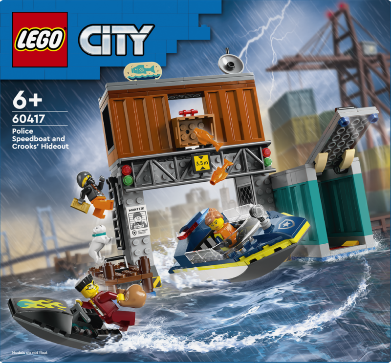 Police Speedboat and Crooks Hideout