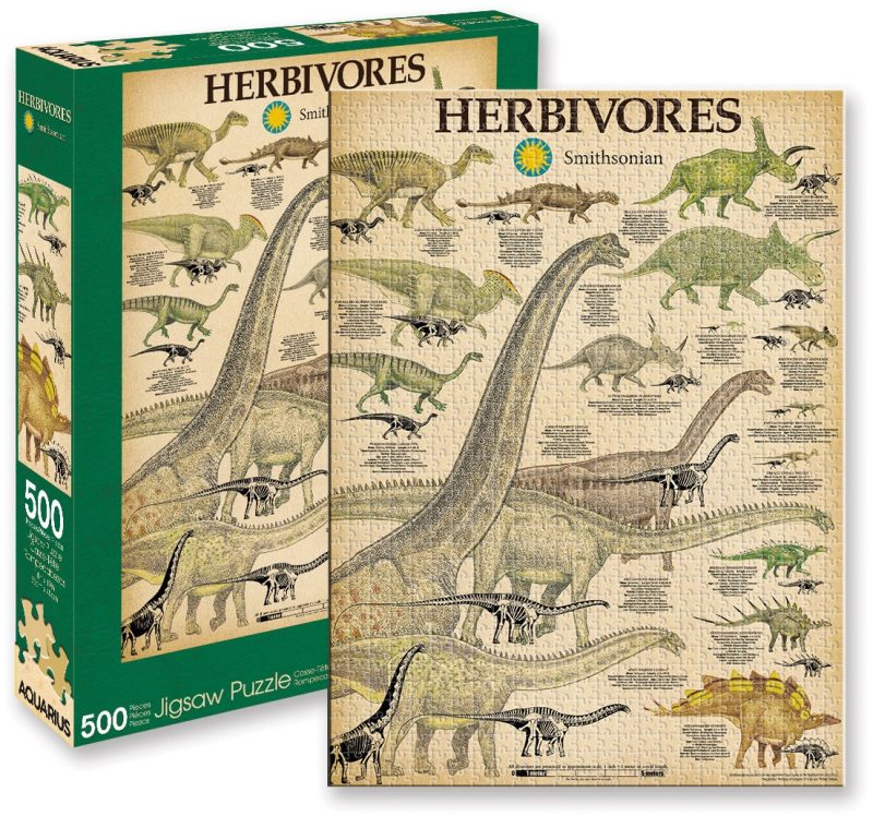 Smithsonian Dinosaurs Herbivore 500 pieces Aquarius Puzzle