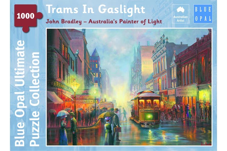 Trams in the Gaslight - John Bradley - 1000 Piece Puzzle