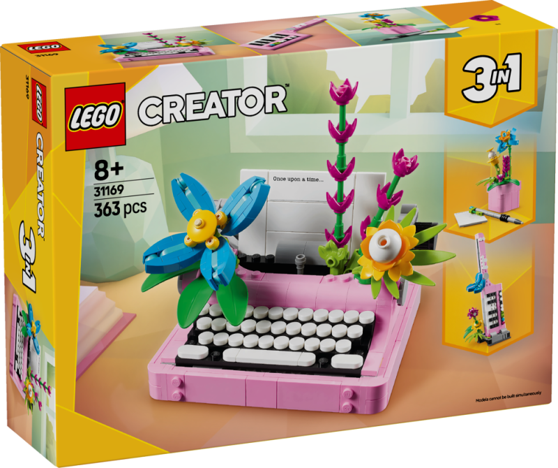 Typewriter with Flowers