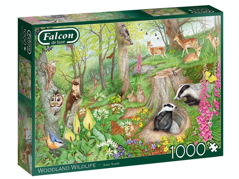 Woodland Wildlife - Falcon de luxe 1000pc Puzzle