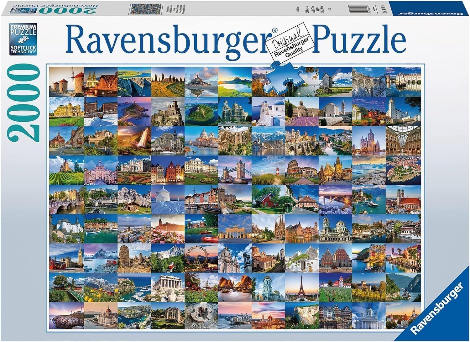 99 Places in Europe - Ravensburger 2000 pcs Puzzle