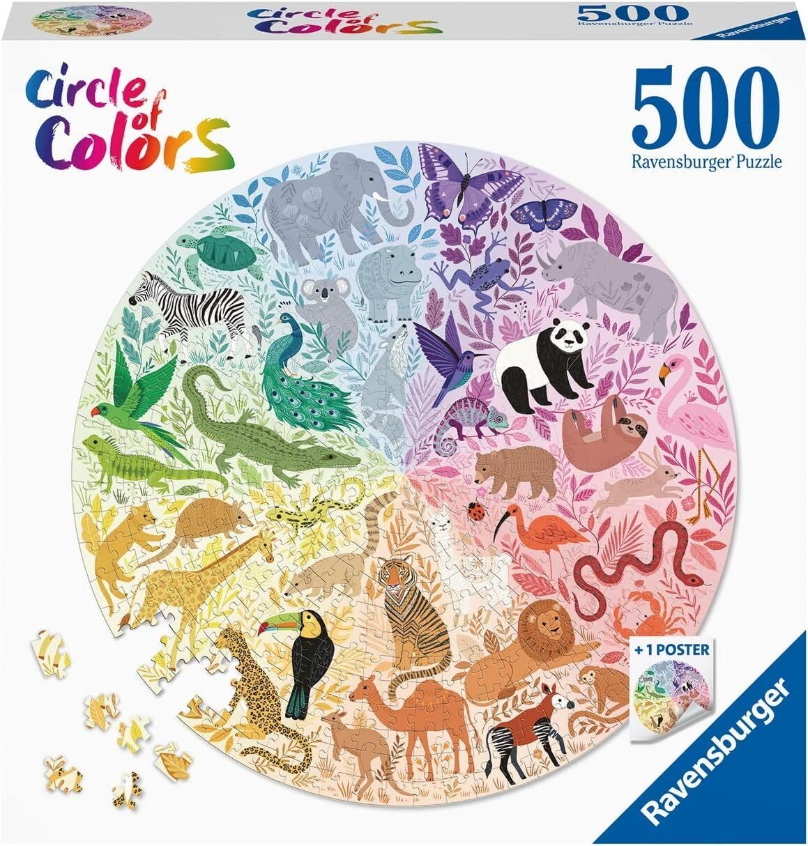 Circle of Colors Rainbow Animals - Ravensburger 500pc Jigsaw