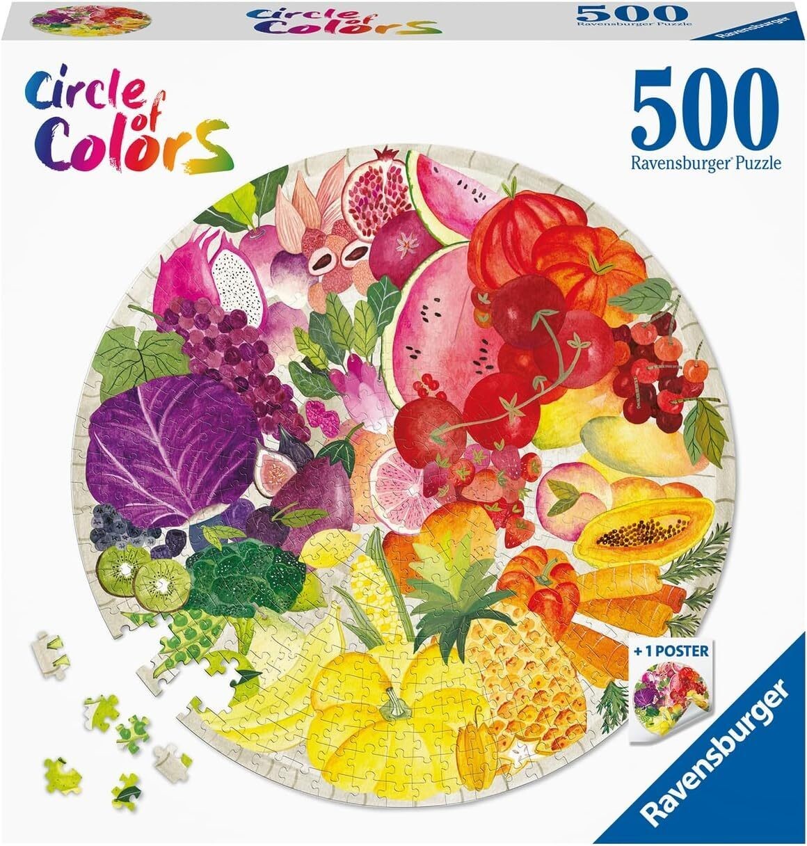 Circle of Colours- Fruits & Vegetables - Ravensburger 500pc Jigsaw