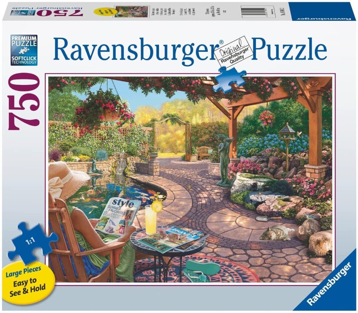 Cozy Backyward Bliss Large Format 750pcs Ravensburger Jigsaw