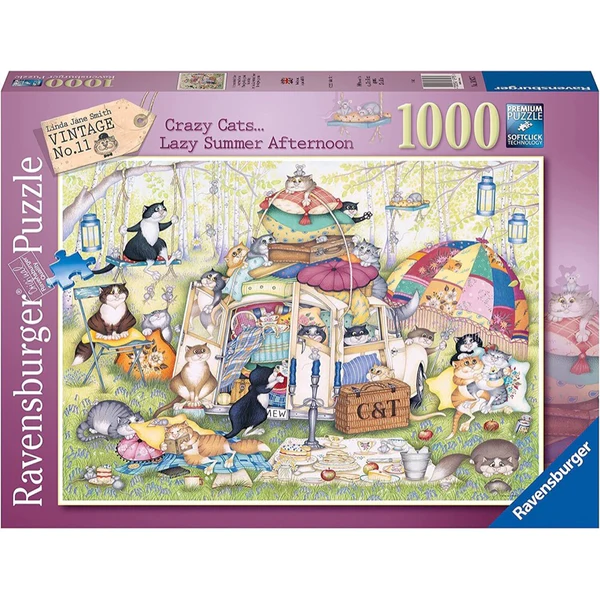 Crazy Cats in the Good  Life - Ravensburger 1000pc Jigsaw