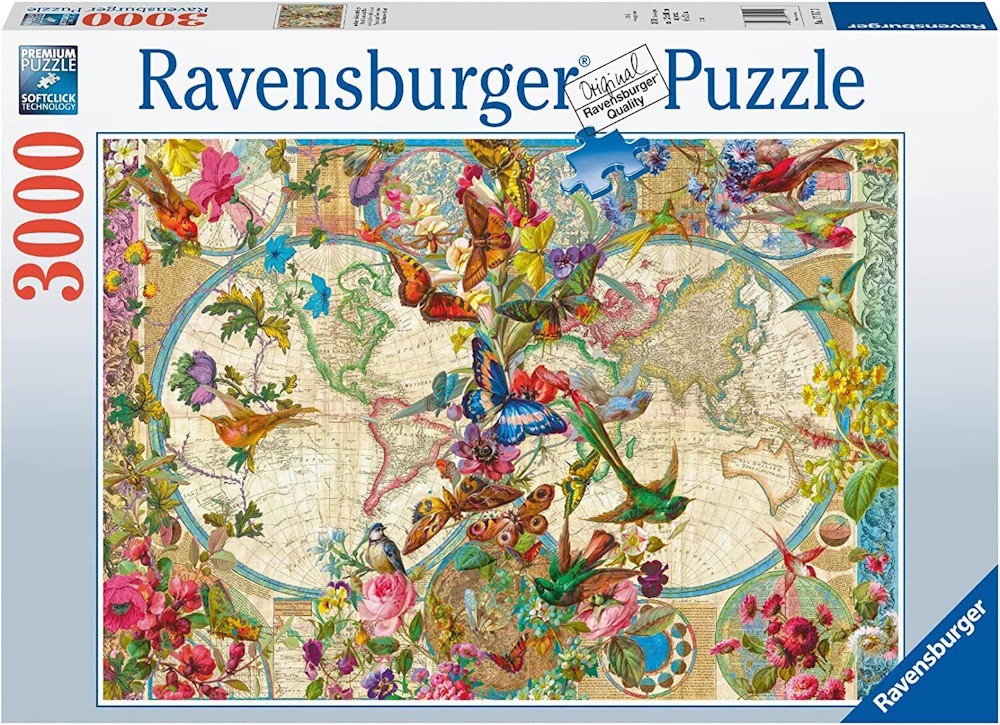 Flora and Fauna World Map - Ravensburger 3000pc Jigsaw