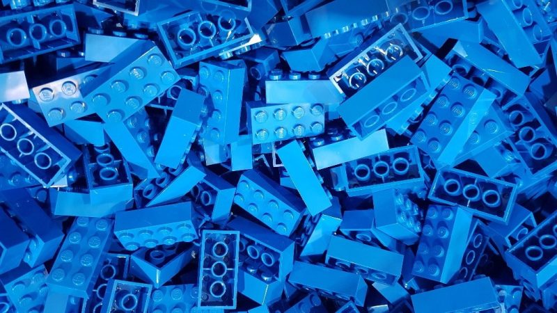 LEGO Brick 2x4 Blue (Qty 100)