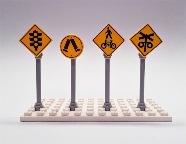 LEGO Custom Printed Crossing Road Signs
