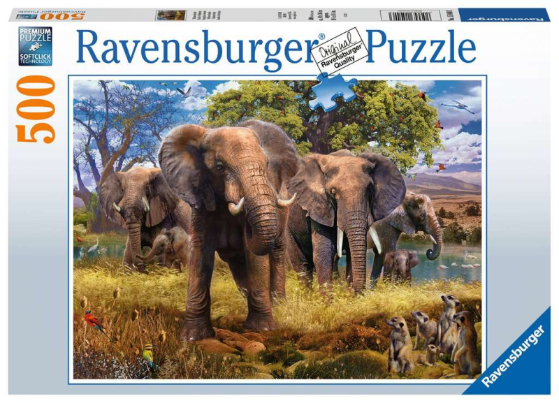 Elephant Family 500pc Ravensburger Jigsaw