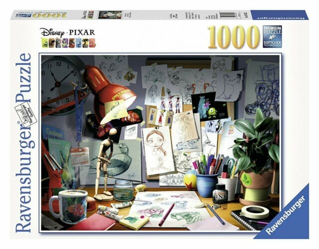 Disney Pixar The Artist's Desk 1000pc Ravensburger Jigsaw