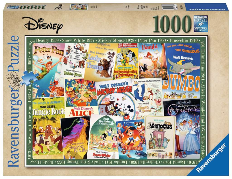 Disney - Vintage Poster 1000pc Ravensburger Jigsaw