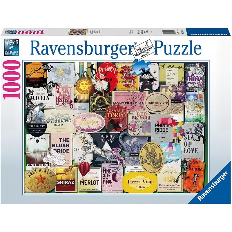 Wine Labels -1000pc Ravensburger Jigsaw