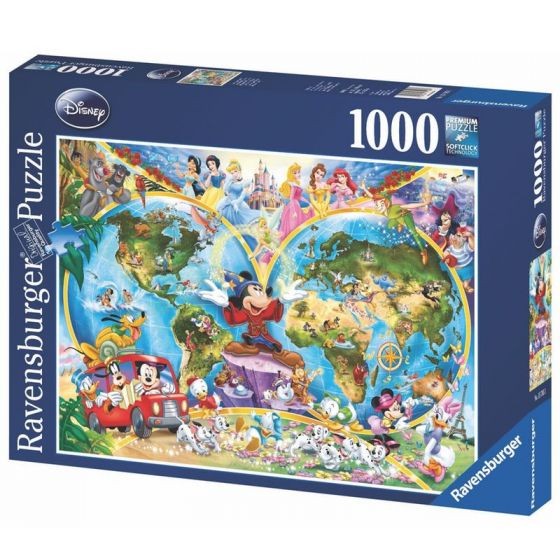 Disney's World Map 1000pc Ravensburger Jigsaw