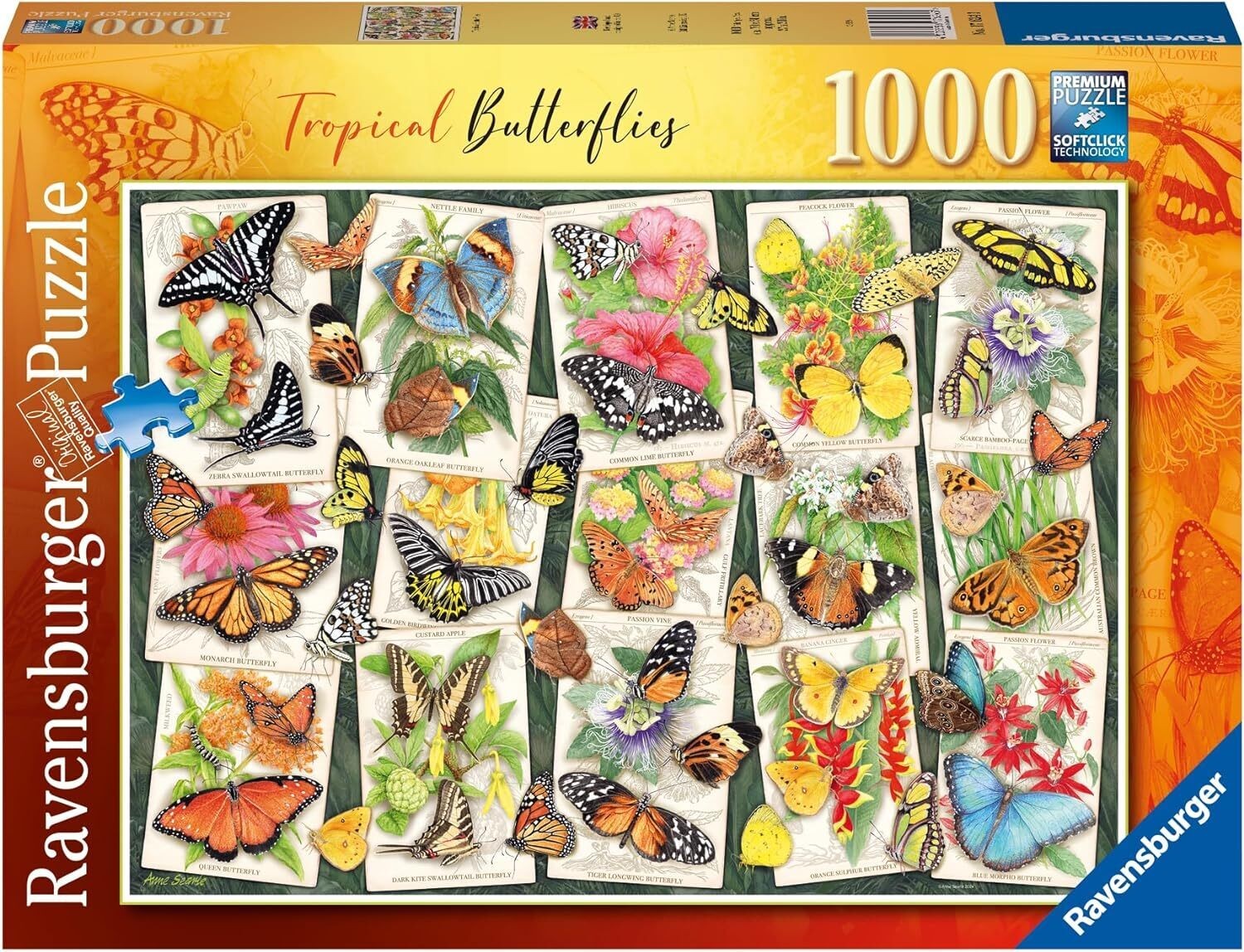 Tropical Butterflies - Ravensburger 1000pc Jigsaw