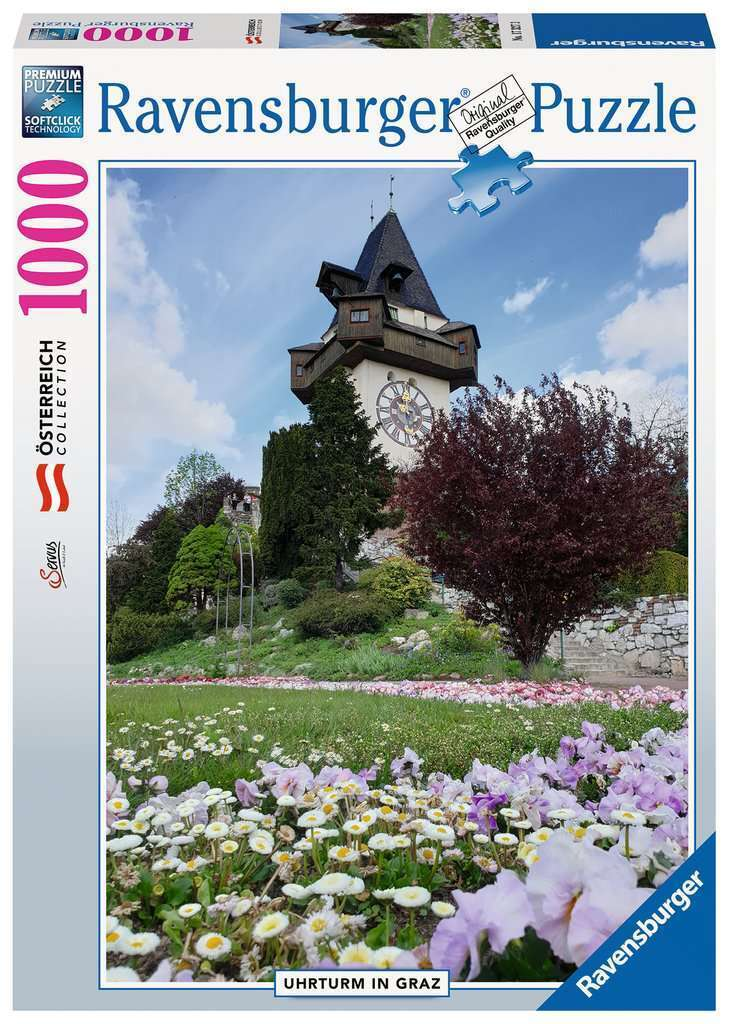 Uhrturm in Graz Puzzle - Ravensburger 1000pc Jigsaw