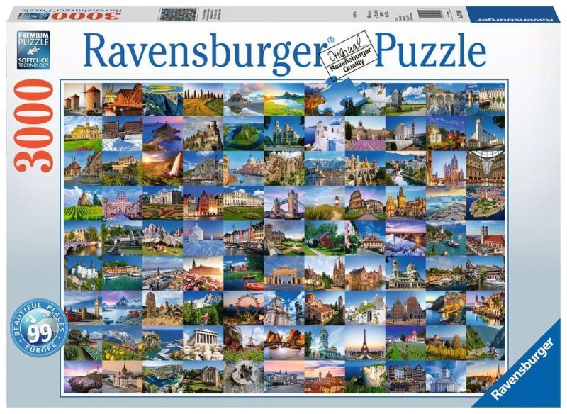 99 Beautiful Places of Europe 3000oc Jigsaw 170807