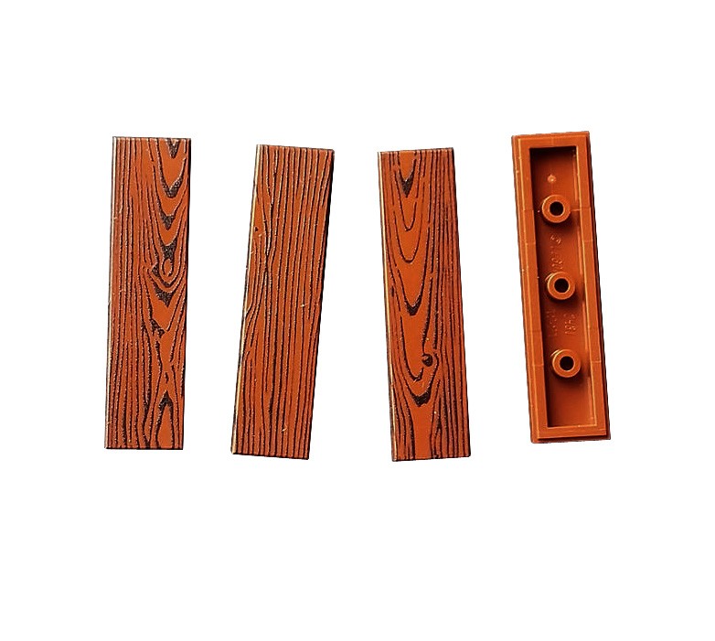 Wood tile 1x4 (reddish brown colour)