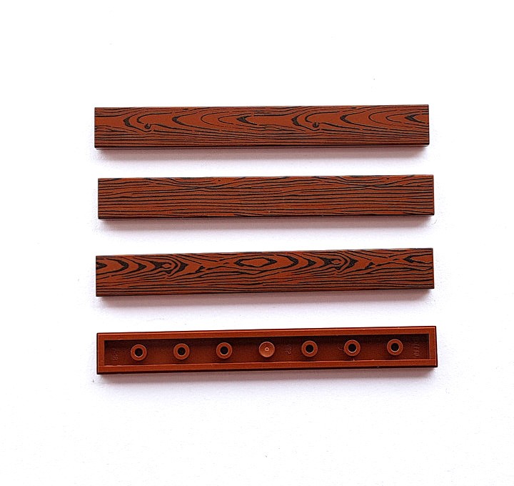 Wood tile 1x8 (reddish brown colour)
