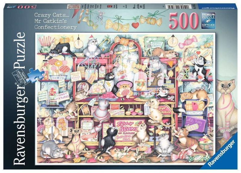 Crazy Cats Mr Catkin's Confectionery 500pc  Ravensburger Jigsaw