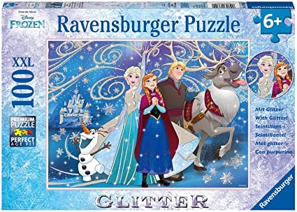 Frozen  Glittery Snow Ravensburger Puzzle 100pc XXL