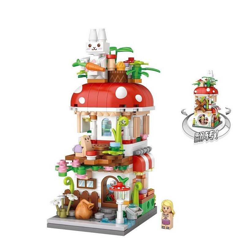 Mushroom House LOZ Street Mini