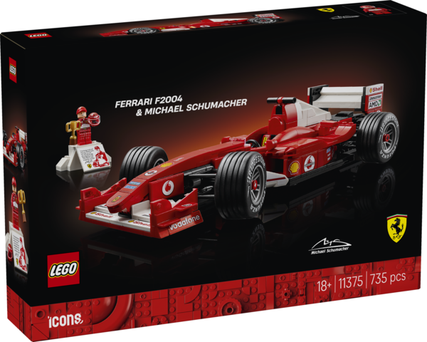 LEGO® Icons Ferrari F2004 & Michael Schumacher Model Car 11375