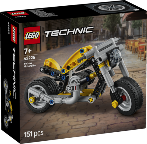 LEGO® Technic™ Yellow Motorcycle Toy Building Set 42225