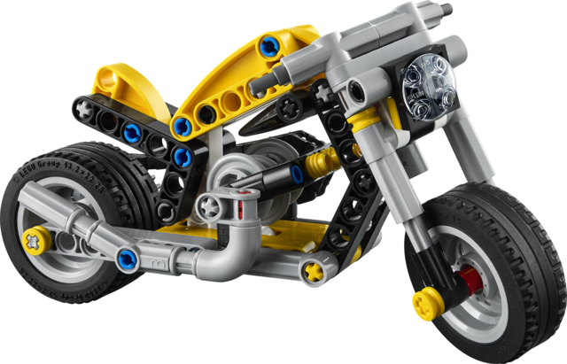 LEGO® Technic™ Yellow Motorcycle Toy Building Set 42225 - Image 2