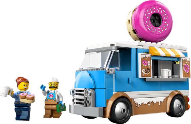 LEGO® City Donut Truck Playset Vendor Vehicle Toy for Kids Aged 5 and up 60452 - Image 2