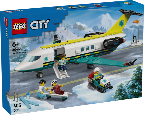 LEGO® City Emergency Air Ambulance Plane, Airplane Toy Building Set 60465