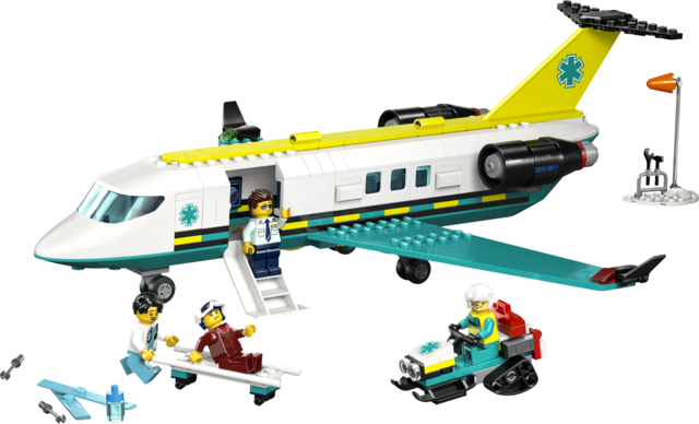 LEGO® City Emergency Air Ambulance Plane, Airplane Toy Building Set 60465 - Image 2