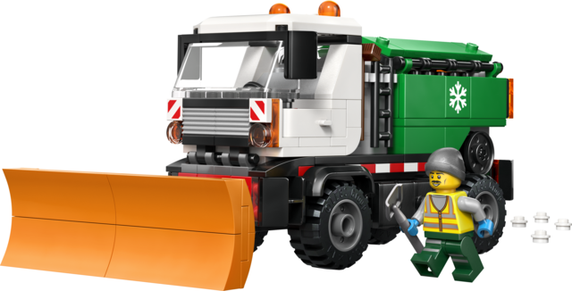 LEGO® City Snowplow Truck Toy Vehicle with Minifigure 60490 - Image 2