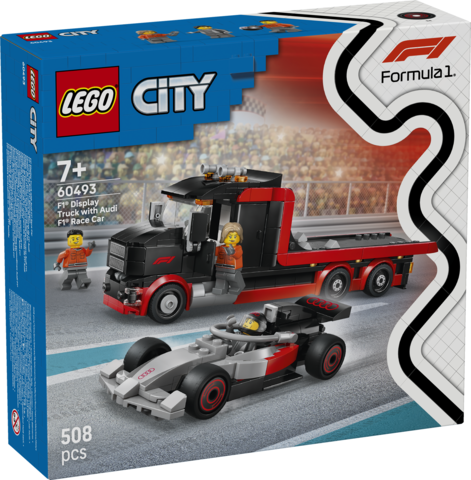 LEGO® City F1® Display Truck with Audi F1® Race Car Toy 60493