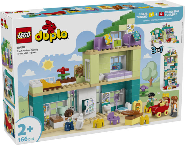LEGO® DUPLO® Town 3 in 1 Modern Family House with Figures 10470